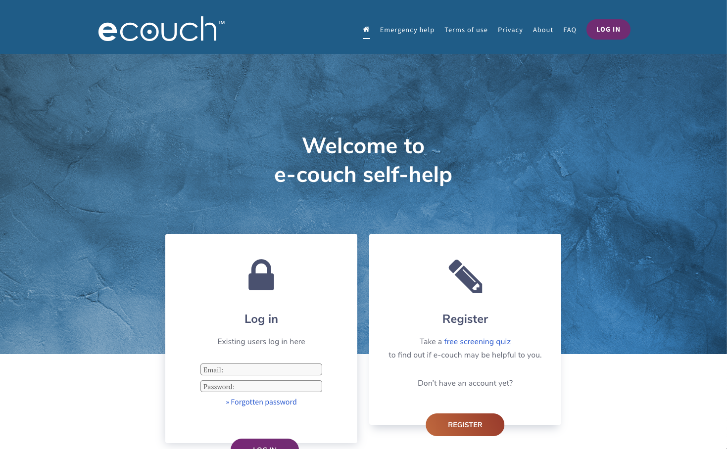 e-couch home page